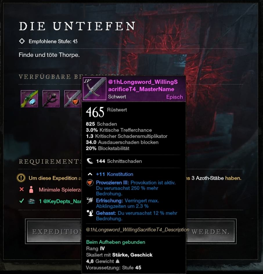 Die Untiefen: Beute und Belohnungen